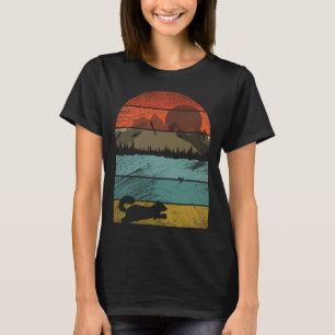 Retro vintage Squirrel and cute animal 2 T-Shirt