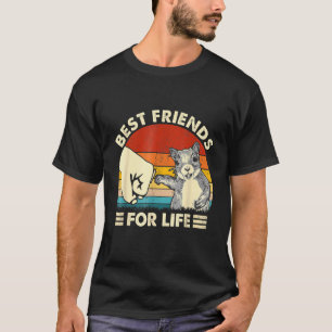 Retro Vintage Squirrel Best Friend For Life Fist B T-Shirt
