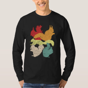 Retro Vintage Squirrel Chipmunk Animal Women Men T-Shirt