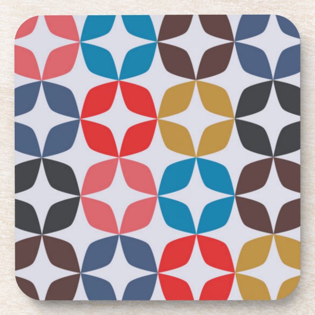 Retro Vintage Star Pattern Coaster (Front)