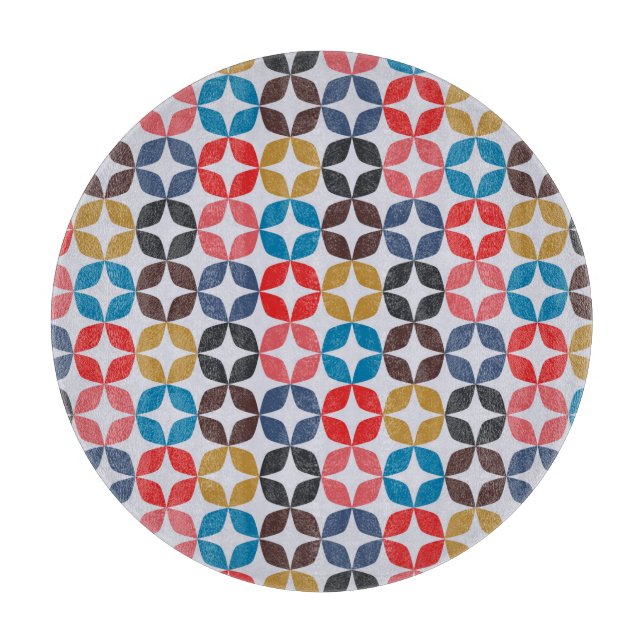 Retro Vintage Star Pattern Cutting Board (Front)