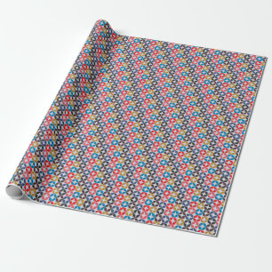 Retro Vintage Star Pattern Wrapping Paper