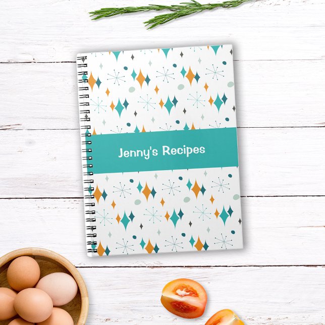 Retro Vintage Starburst Kitchen Recipes Cookbook Notebook (Creator Uploaded)