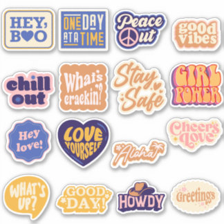 Retro Vintage Sticker Pack #005