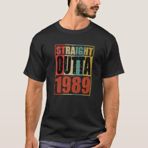 Retro Vintage Straight Outta 1989 33 Years Old 33r T-Shirt