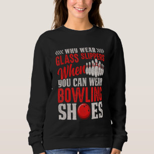 Retro Vintage Striker Bowler Playing Bowling Sport Sweatshirt