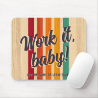 Retro Vintage Stripes Custom Name Fun Work it!