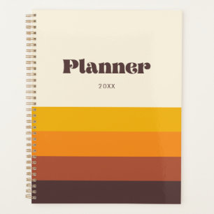 Retro vintage stripes planner