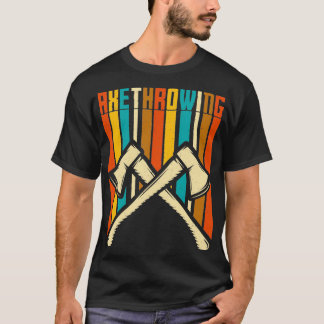 Retro Vintage Style Axe Throwing Funny Ax Thrower  T-Shirt
