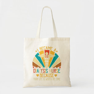 Retro Vintage Style Dialysis Nurse Kidney RRT Nurs Tote Bag