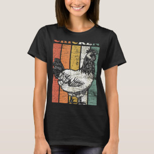 Retro Vintage Style Farm Animal Farmer Chicken T-Shirt