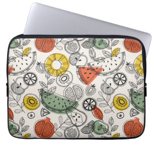Retro Vintage Style Fruit Pattern Laptop Sleeve