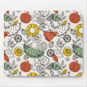 Retro Vintage Style Fruit Pattern Mouse Pad