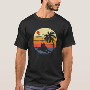 Retro Vintage Style Silhouette Pitbull Dog Pet Lov T-Shirt