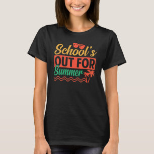 Retro Vintage Style Summer Dress School's Out For T-Shirt