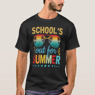 Retro Vintage Style Summer Sunglasses Schools Out  T-Shirt