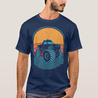 Retro Vintage Style Sunset Monster Truck T-Shirt