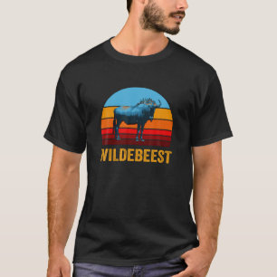 Retro Vintage Style Sunset Wildebeest T-Shirt