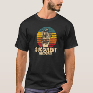 Retro Vintage Succulent Whisperer Cactus Gardenin T-Shirt