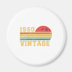 Retro Vintage Sunset 1960 Birthday Magnet