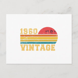 Retro Vintage Sunset 1960 Birthday    Postcard