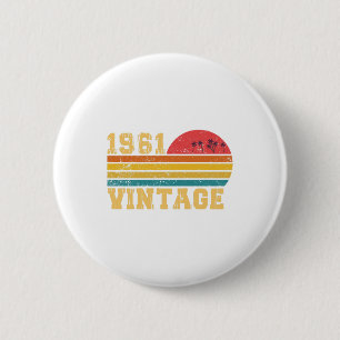 Retro Vintage Sunset 1961 Birthday 6 Cm Round Badge
