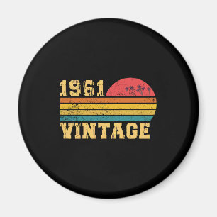 Retro Vintage Sunset 1961 Birthday Magnet