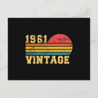 Retro Vintage Sunset 1961 Birthday