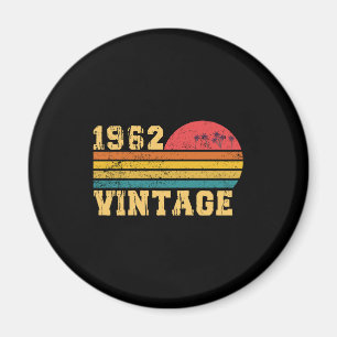Retro Vintage Sunset 1962 Birthday Magnet