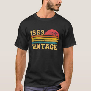 Retro Vintage Sunset 1963 Birthday T-Shirt