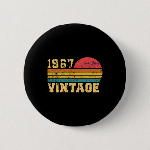 Retro Vintage Sunset 1967 Birthday 6 Cm Round Badge