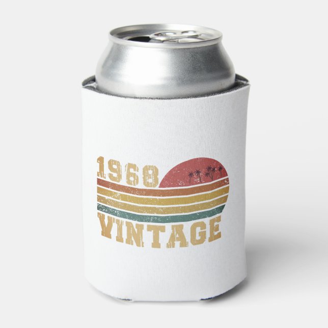 Retro Vintage Sunset 1968 Birthday Can Cooler (Can Front)