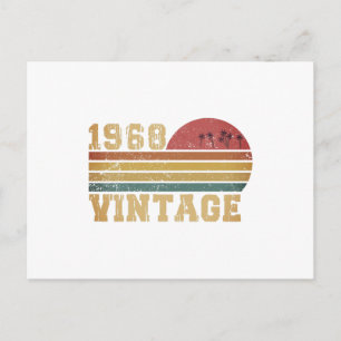 Retro Vintage Sunset 1968 Birthday Postcard