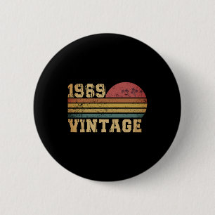 Retro Vintage Sunset 1969 Birthday 6 Cm Round Badge