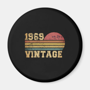 Retro Vintage Sunset 1969 Birthday Magnet