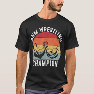  Retro Vintage Sunset Arm Wrestling Champion Lover T-Shirt