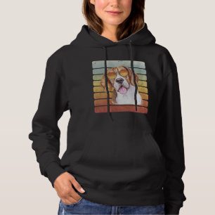 Retro Vintage Sunset Beagle Mum Dad Hoodie