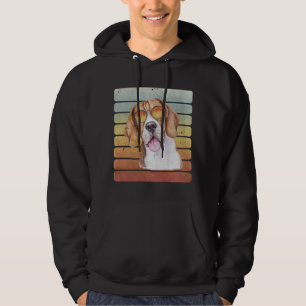 Retro Vintage Sunset Beagle Mum Dad Hoodie