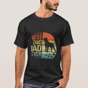 Retro Vintage Sunset Best Rottweiler Dog Dad Ever T-Shirt
