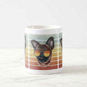 Retro Vintage Sunset Brussels Griffon Mum Dad Coffee Mug