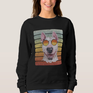 Retro Vintage Sunset Bull Terrier Mum Dad Sweatshirt