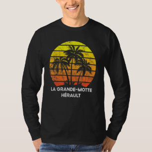 Retro Vintage sunset coco palm tree La Grande-Mott T-Shirt