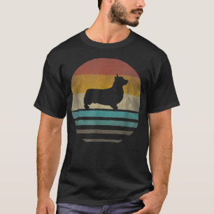 Retro Vintage Sunset Corgi Dog Breed Lover Silhoue T-Shirt