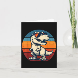 Retro Vintage Sunset Dinosaur T-rex Lovers Funny S Card