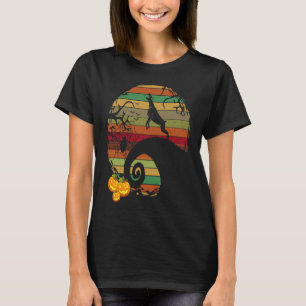 Retro Vintage Sunset Doberman Pumpkin Halloween T-Shirt