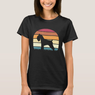 Retro Vintage Sunset Dog Pet Miniature Schnauzer T-Shirt
