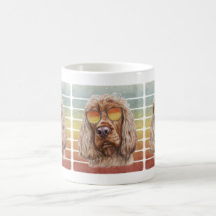 Retro Vintage Sunset English Cocker Mum Dad Coffee Mug