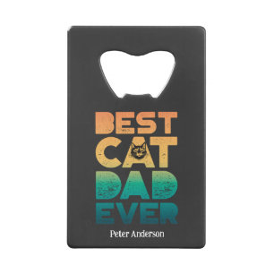 Retro Vintage Sunset Fathers Day Best Cat Dad Ever
