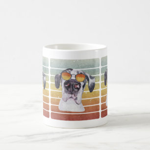 Retro Vintage Sunset Great Dane Mum Dad Coffee Mug