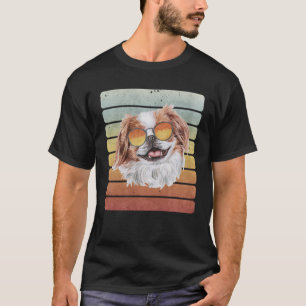 Retro Vintage Sunset Japanese Chin Mum Dad T-Shirt
